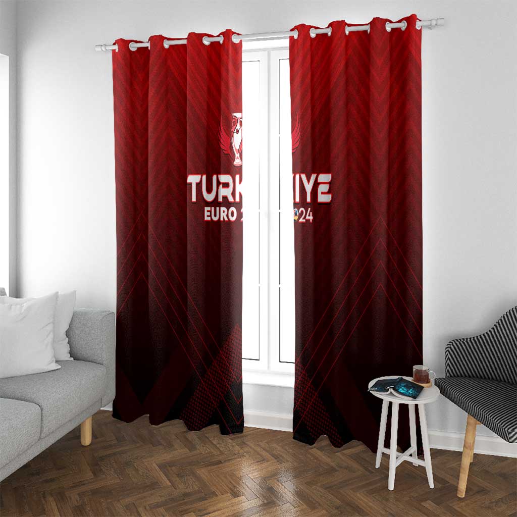 Turkey Football 2024 Window Curtain Trophy Wing Style - Wonder Print Shop