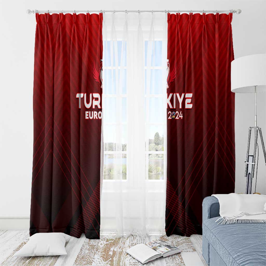 Turkey Football 2024 Window Curtain Trophy Wing Style - Wonder Print Shop