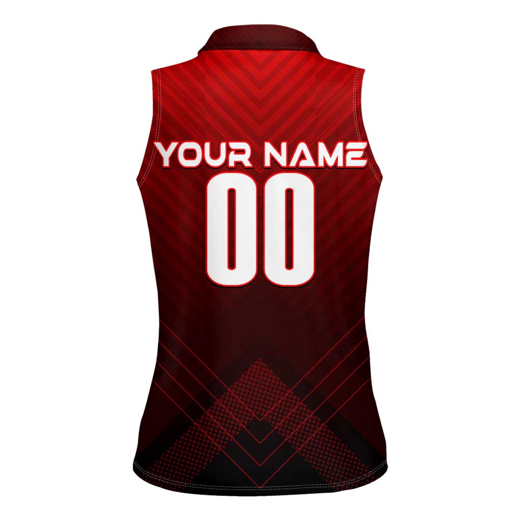 Personalized Turkey Football 2024 Women Sleeveless Polo Shirt Trophy Wing Style - Wonder Print Shop