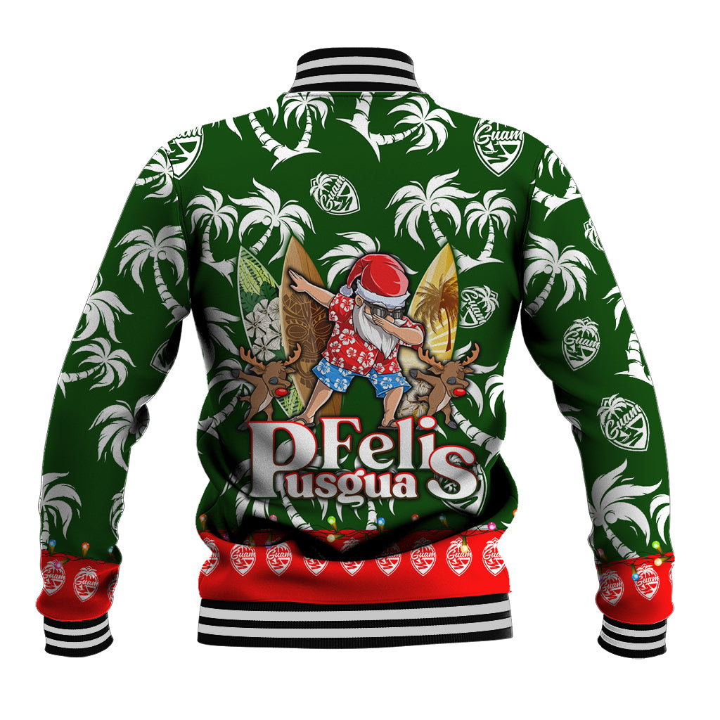 Guam Christmas Baseball Jacket Felis Pusgua Tropical Xmas Patterns - Wonder Print Shop