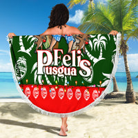 Guam Christmas Beach Blanket Felis Pusgua Tropical Xmas Patterns - Wonder Print Shop