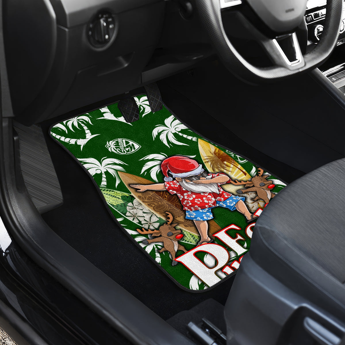 Guam Christmas Car Mats Felis Pusgua Tropical Xmas Patterns - Wonder Print Shop