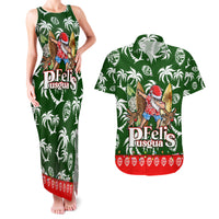 Guam Christmas Couples Matching Tank Maxi Dress and Hawaiian Shirt Felis Pusgua Tropical Xmas Patterns - Wonder Print Shop
