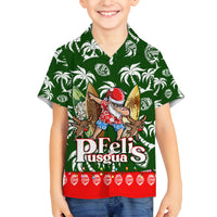 Guam Christmas Family Matching Long Sleeve Bodycon Dress and Hawaiian Shirt Felis Pusgua Tropical Xmas Patterns - Wonder Print Shop