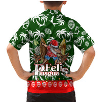 Guam Christmas Family Matching Mermaid Dress and Hawaiian Shirt Felis Pusgua Tropical Xmas Patterns - Wonder Print Shop