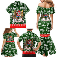Guam Christmas Family Matching Mermaid Dress and Hawaiian Shirt Felis Pusgua Tropical Xmas Patterns - Wonder Print Shop