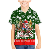 Guam Christmas Family Matching Mermaid Dress and Hawaiian Shirt Felis Pusgua Tropical Xmas Patterns - Wonder Print Shop