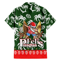 Guam Christmas Family Matching Puletasi Dress and Hawaiian Shirt Felis Pusgua Tropical Xmas Patterns - Wonder Print Shop