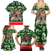 Guam Christmas Family Matching Summer Maxi Dress and Hawaiian Shirt Felis Pusgua Tropical Xmas Patterns - Wonder Print Shop