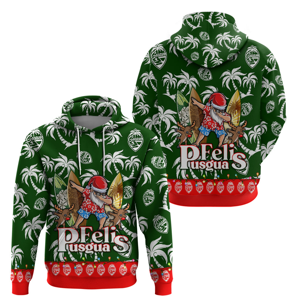 Guam Christmas Hoodie Felis Pusgua Tropical Xmas Patterns - Wonder Print Shop