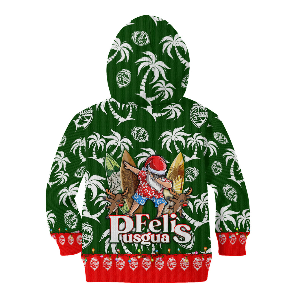 Guam Christmas Kid Hoodie Felis Pusgua Tropical Xmas Patterns - Wonder Print Shop