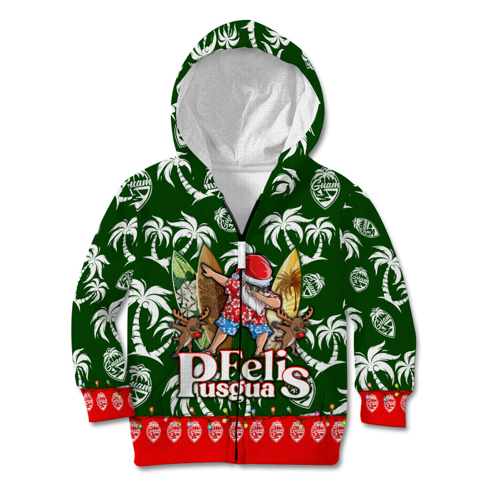 Guam Christmas Kid Hoodie Felis Pusgua Tropical Xmas Patterns - Wonder Print Shop
