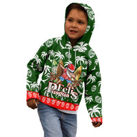 Guam Christmas Kid Hoodie Felis Pusgua Tropical Xmas Patterns - Wonder Print Shop
