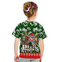 Guam Christmas Kid T Shirt Felis Pusgua Tropical Xmas Patterns - Wonder Print Shop