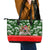 Guam Christmas Leather Tote Bag Felis Pusgua Tropical Xmas Patterns - Wonder Print Shop