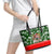 Guam Christmas Leather Tote Bag Felis Pusgua Tropical Xmas Patterns - Wonder Print Shop
