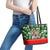 Guam Christmas Leather Tote Bag Felis Pusgua Tropical Xmas Patterns - Wonder Print Shop