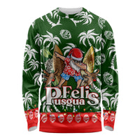 Guam Christmas Long Sleeve Shirt Felis Pusgua Tropical Xmas Patterns - Wonder Print Shop