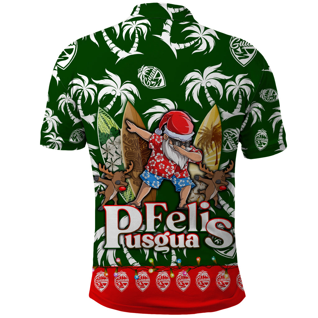 Guam Christmas Polo Shirt Felis Pusgua Tropical Xmas Patterns - Wonder Print Shop