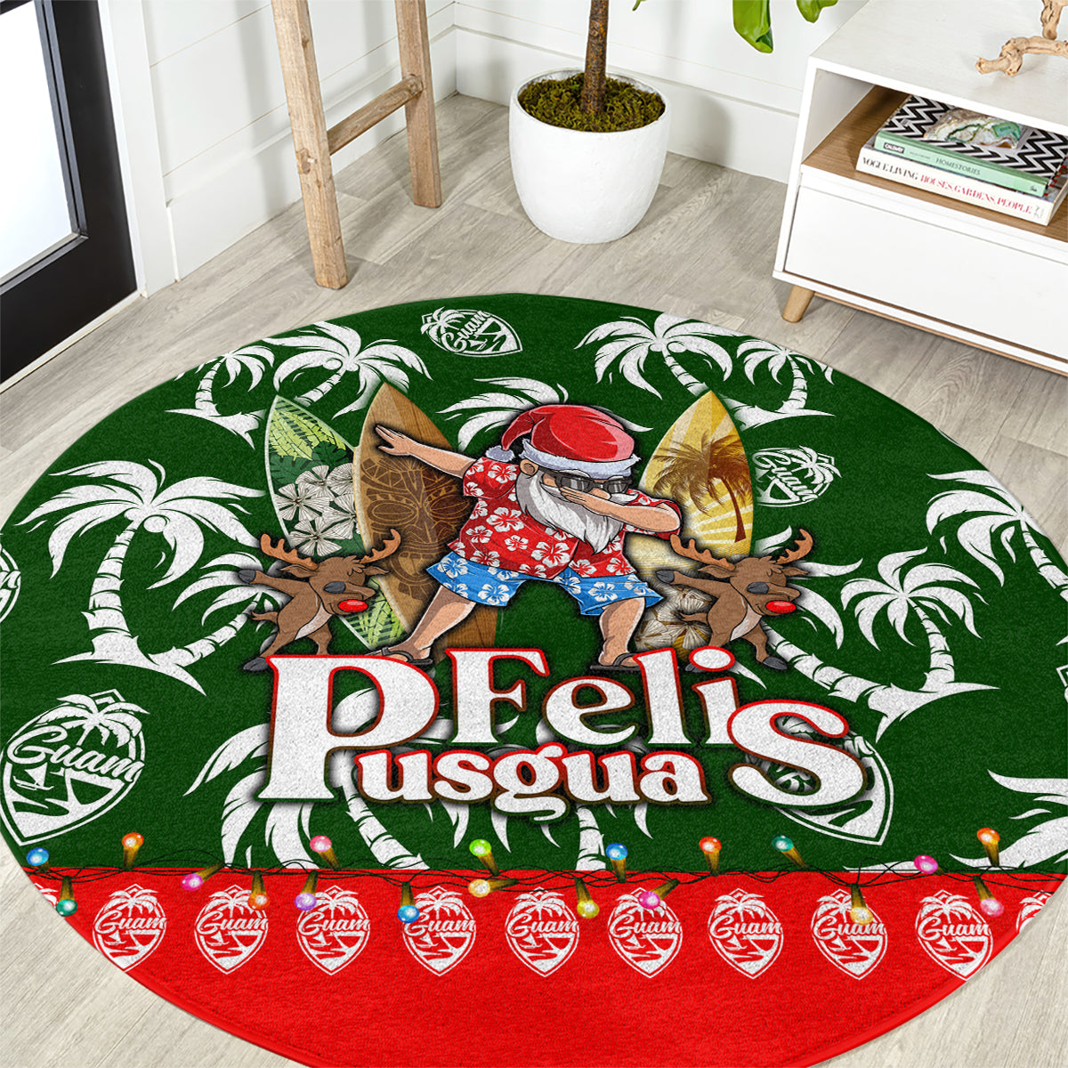 guam-christmas-round-carpet-felis-pusgua-tropical-xmas-patterns