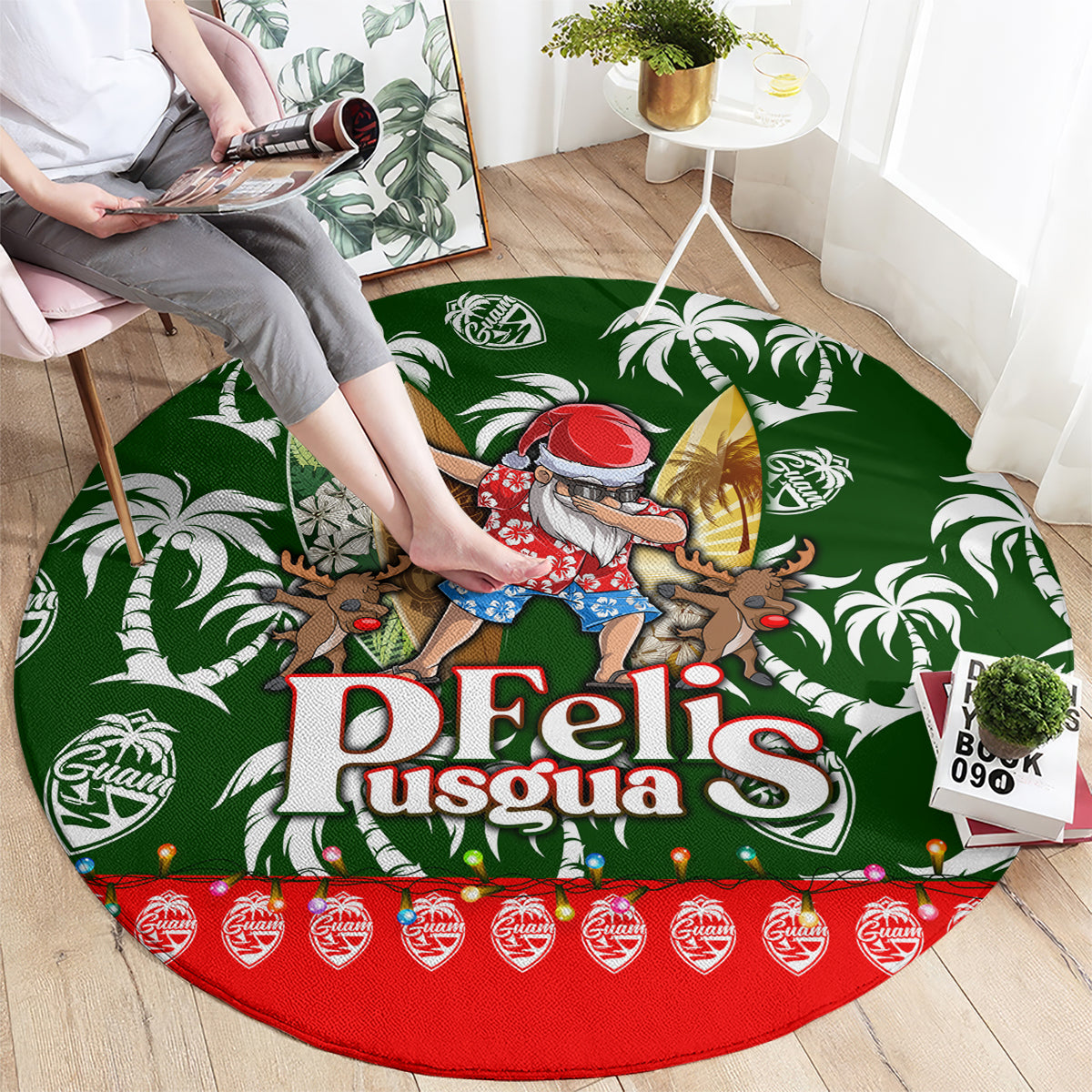 guam-christmas-round-carpet-felis-pusgua-tropical-xmas-patterns