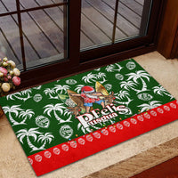 Guam Christmas Rubber Doormat Felis Pusgua Tropical Xmas Patterns - Wonder Print Shop