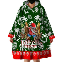 Guam Christmas Wearable Blanket Hoodie Felis Pusgua Tropical Xmas Patterns - Wonder Print Shop