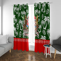 Guam Christmas Window Curtain Felis Pusgua Tropical Xmas Patterns - Wonder Print Shop