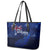 Personalised New Zealand Leather Tote Bag Aotearoa Map Silver Fern - Wonder Print Shop