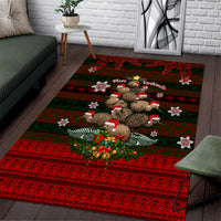 Meri Kirihimete New Zealand Area Rug Christmas Kiwi Maori - Wonder Print Shop