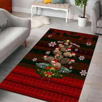 Meri Kirihimete New Zealand Area Rug Christmas Kiwi Maori - Wonder Print Shop