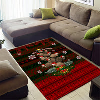 Meri Kirihimete New Zealand Area Rug Christmas Kiwi Maori - Wonder Print Shop