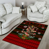 Meri Kirihimete New Zealand Area Rug Christmas Kiwi Maori - Wonder Print Shop