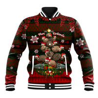 Meri Kirihimete New Zealand Baseball Jacket Christmas Kiwi Maori - Wonder Print Shop