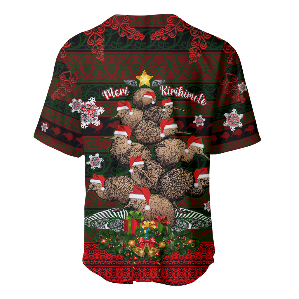 Meri Kirihimete New Zealand Baseball Jersey Christmas Kiwi Maori - Wonder Print Shop