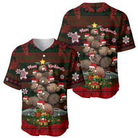 Meri Kirihimete New Zealand Baseball Jersey Christmas Kiwi Maori - Wonder Print Shop