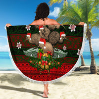 Meri Kirihimete New Zealand Beach Blanket Christmas Kiwi Maori - Wonder Print Shop