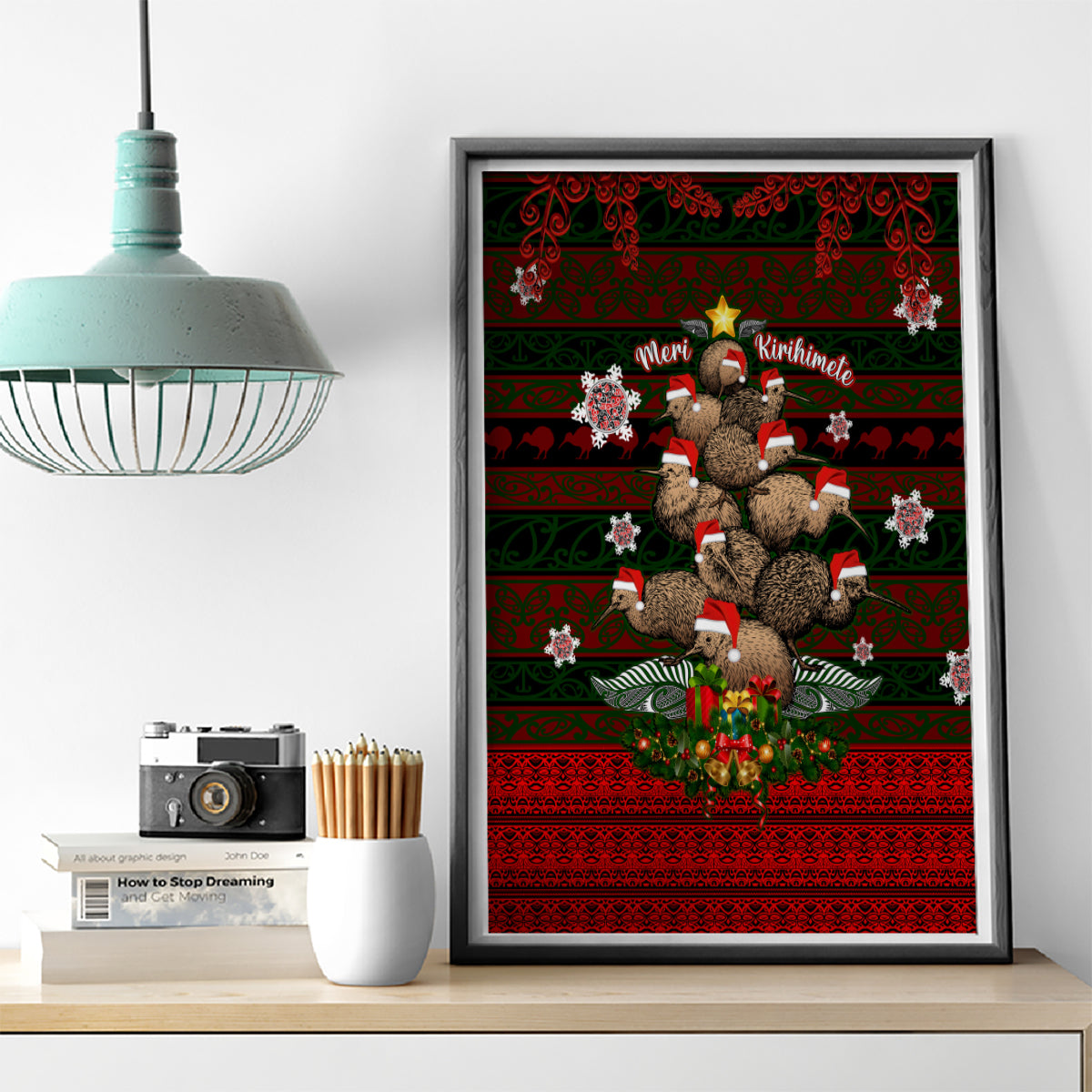 Meri Kirihimete New Zealand Canvas Wall Art Christmas Kiwi Maori - Wonder Print Shop