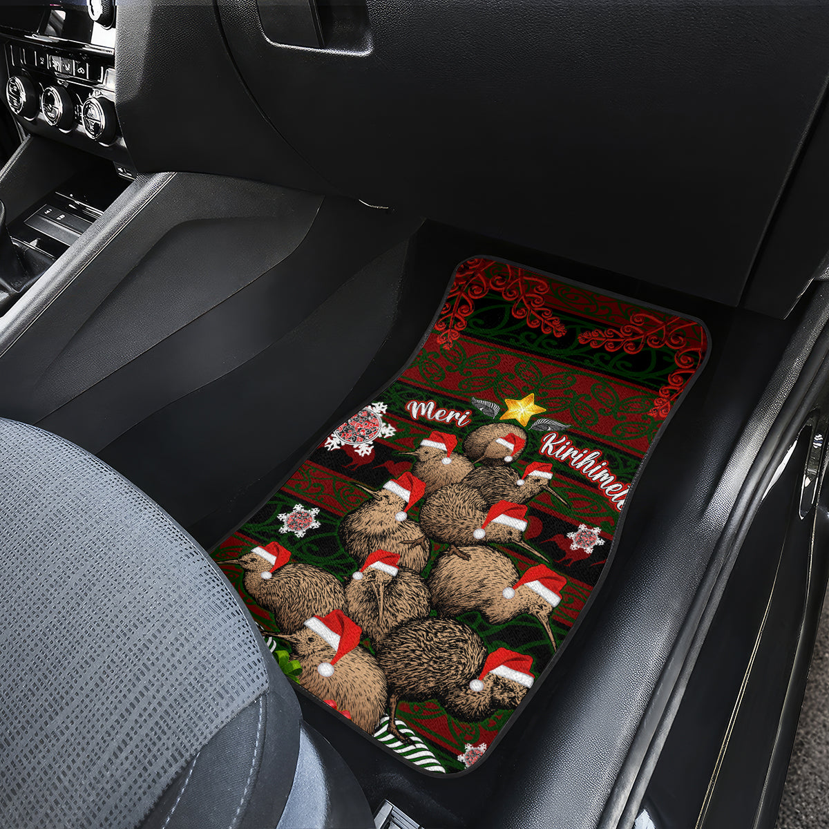 Meri Kirihimete New Zealand Car Mats Christmas Kiwi Maori - Wonder Print Shop