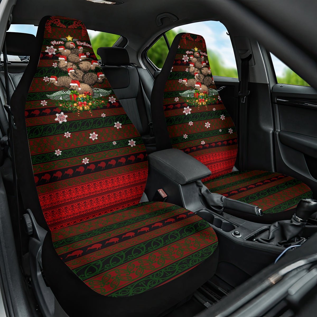 Meri Kirihimete New Zealand Car Seat Cover Christmas Kiwi Maori - Wonder Print Shop