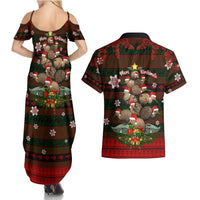 Meri Kirihimete New Zealand Couples Matching Summer Maxi Dress and Hawaiian Shirt Christmas Kiwi Maori - Wonder Print Shop