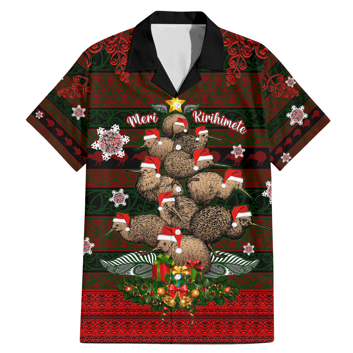 Meri Kirihimete New Zealand Family Matching Mermaid Dress and Hawaiian Shirt Christmas Kiwi Maori - Wonder Print Shop