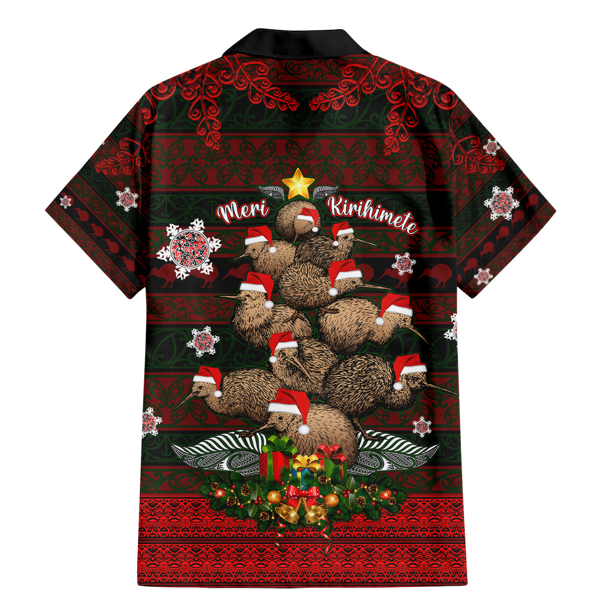 Meri Kirihimete New Zealand Family Matching Mermaid Dress and Hawaiian Shirt Christmas Kiwi Maori - Wonder Print Shop