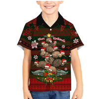 Meri Kirihimete New Zealand Family Matching Mermaid Dress and Hawaiian Shirt Christmas Kiwi Maori - Wonder Print Shop