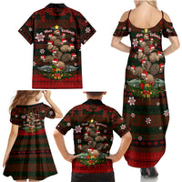 Meri Kirihimete New Zealand Family Matching Summer Maxi Dress and Hawaiian Shirt Christmas Kiwi Maori - Wonder Print Shop