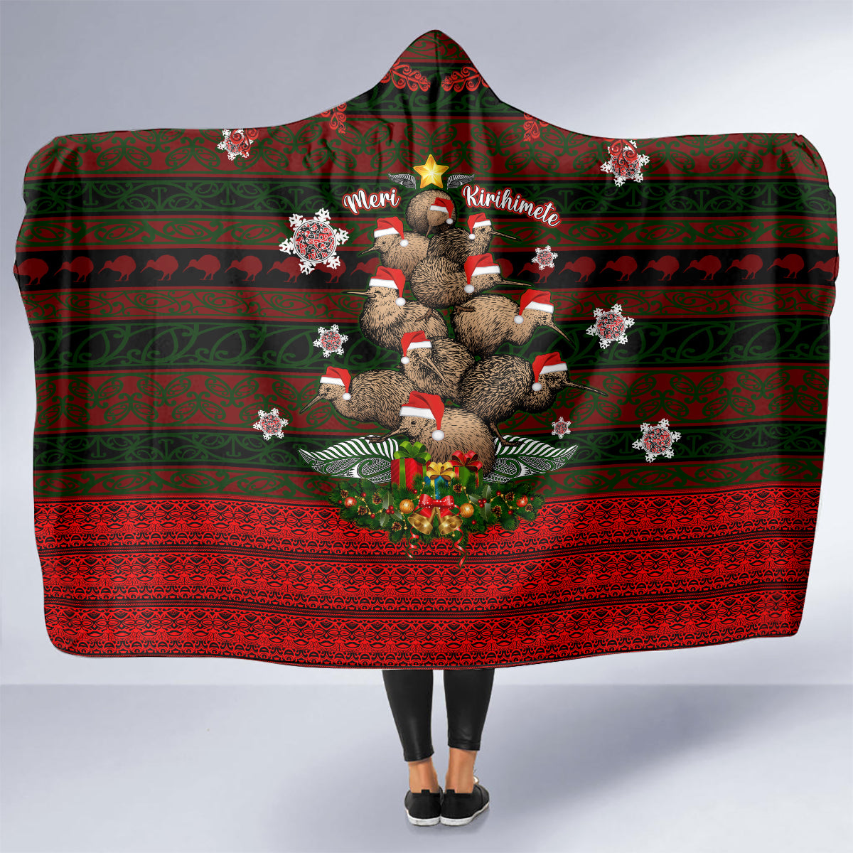 meri-kirihimete-new-zealand-hooded-blanket-christmas-kiwi-maori