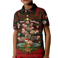 Meri Kirihimete New Zealand Kid Polo Shirt Christmas Kiwi Maori - Wonder Print Shop