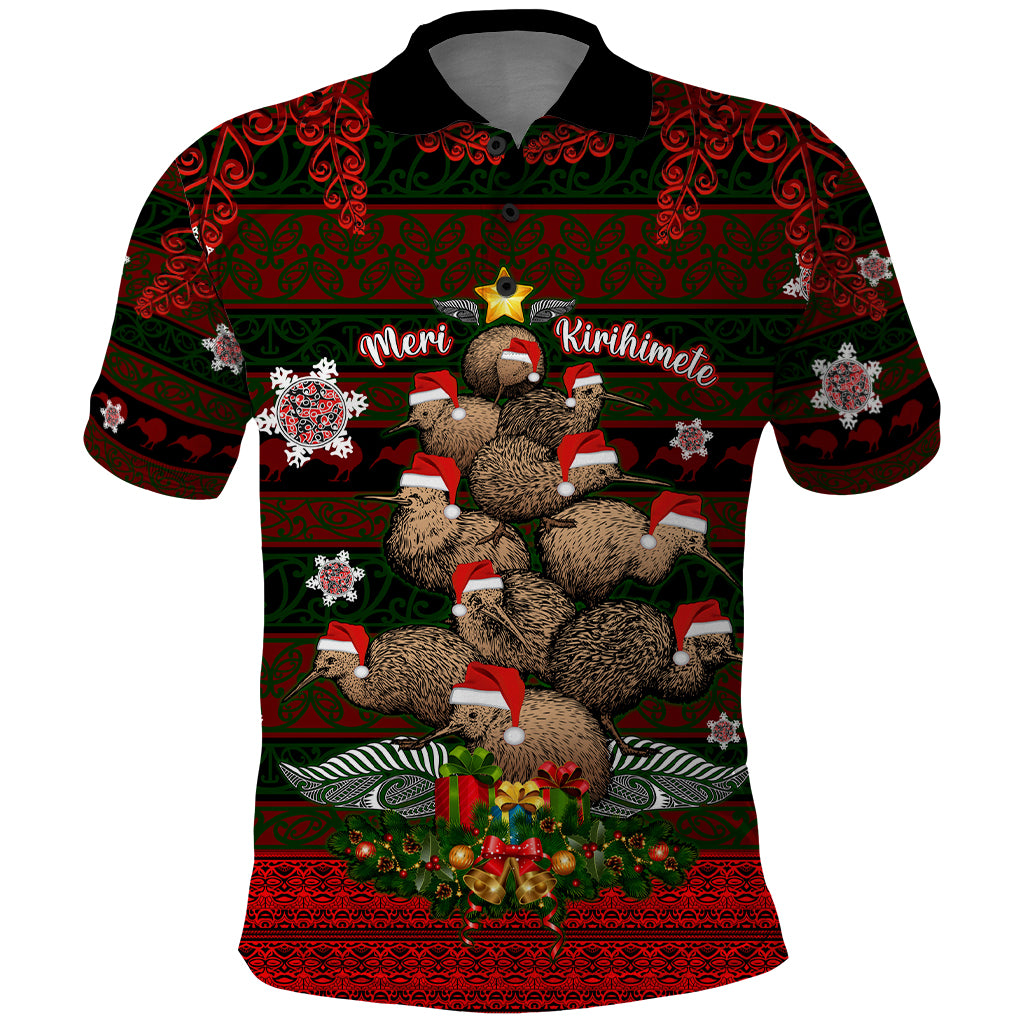 Meri Kirihimete New Zealand Polo Shirt Christmas Kiwi Maori - Wonder Print Shop