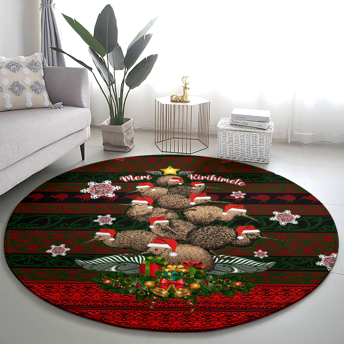 meri-kirihimete-new-zealand-round-carpet-christmas-kiwi-maori