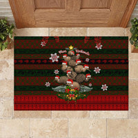 Meri Kirihimete New Zealand Rubber Doormat Christmas Kiwi Maori - Wonder Print Shop